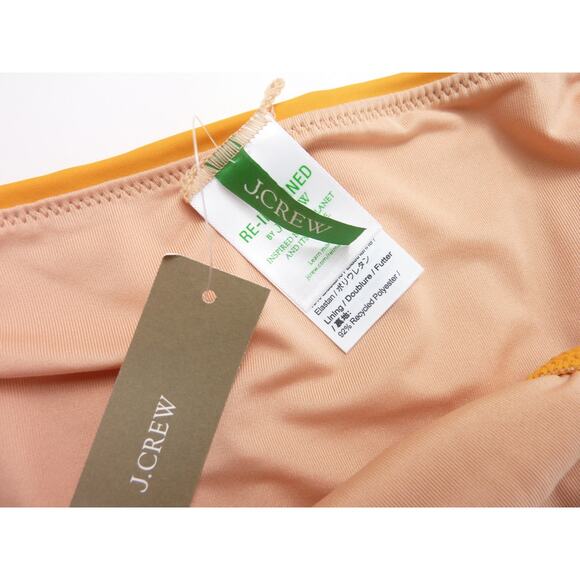 NWT J.Crew Bikini Swimsuit Marigold Orange Yellow XL Scrunchie Straps Two Piece - Picture 2 of 5